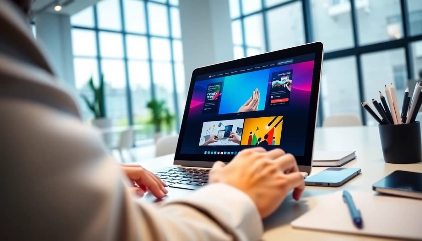 Creating engaging Web Design Hereford projects in a bright office space.