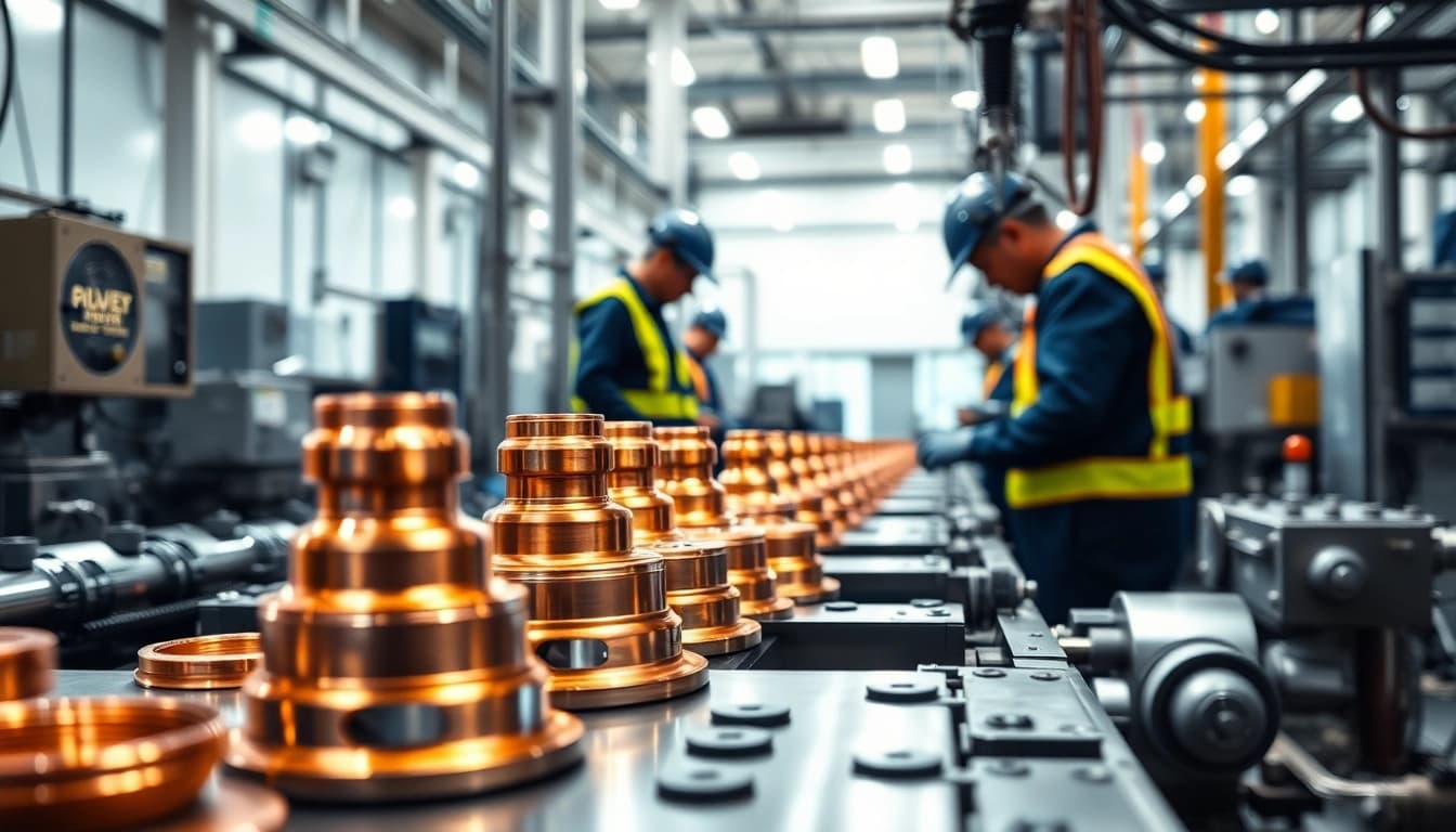 Copper plating Malaysia with advanced diecasting machinery in action.
