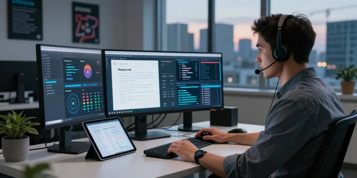 Detect PDF fraud with AI technology in a modern cybersecurity workspace.