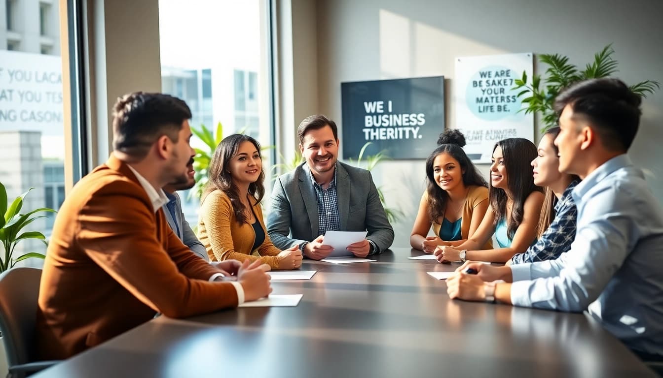 Engage with a business coach los Angeles in a vibrant office setting, inspiring entrepreneurs through collaboration.