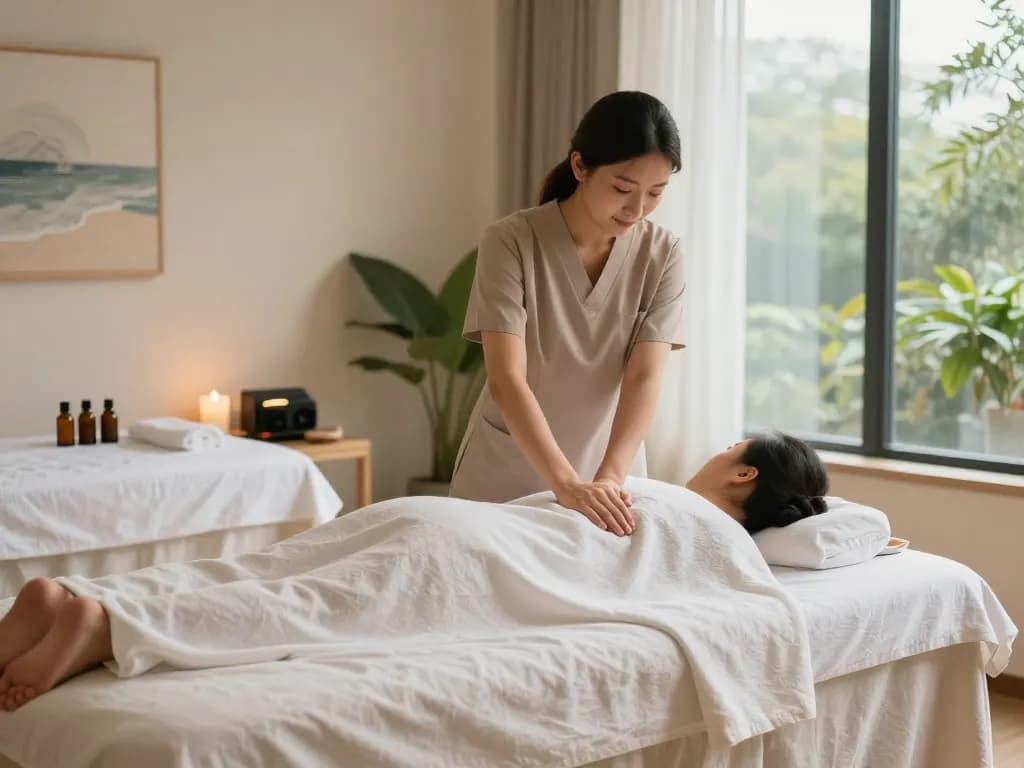 Experience relaxation at https://www.makangs.com/region/국내/서울-/마사지-스웨디시 with Swedish massage in a serene studio setting.