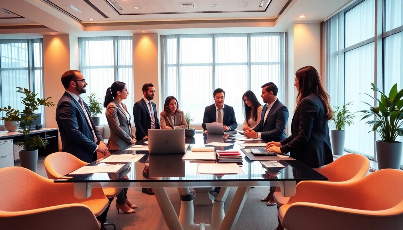 Quickplus Business Consultants team collaborating in a professional office environment.