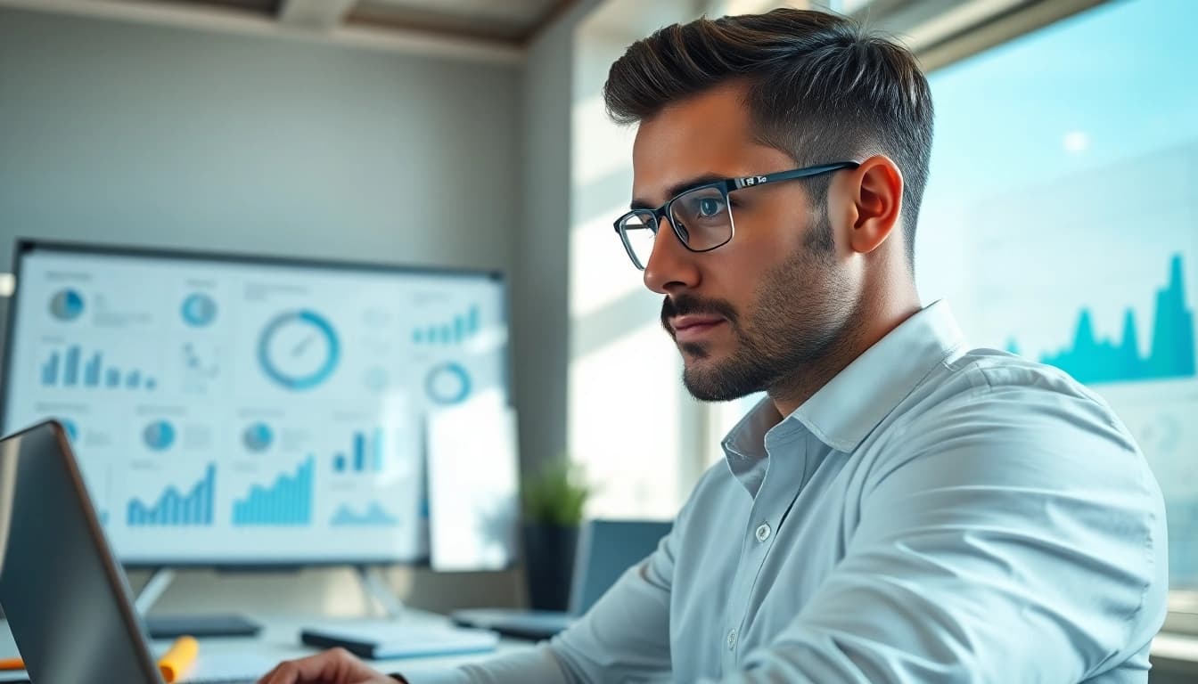 Conducting Content Gap Analysis with engaging strategies in a modern office setting.
