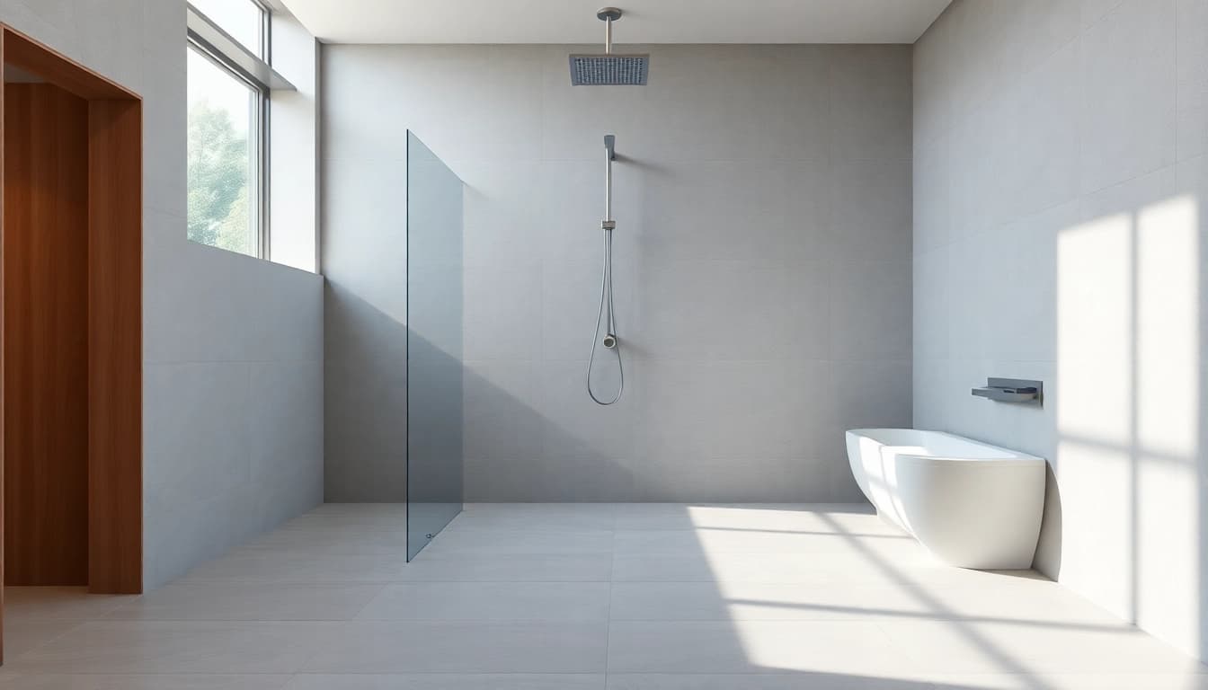 Professional wet room installers showcasing a sleek and modern bathroom design.