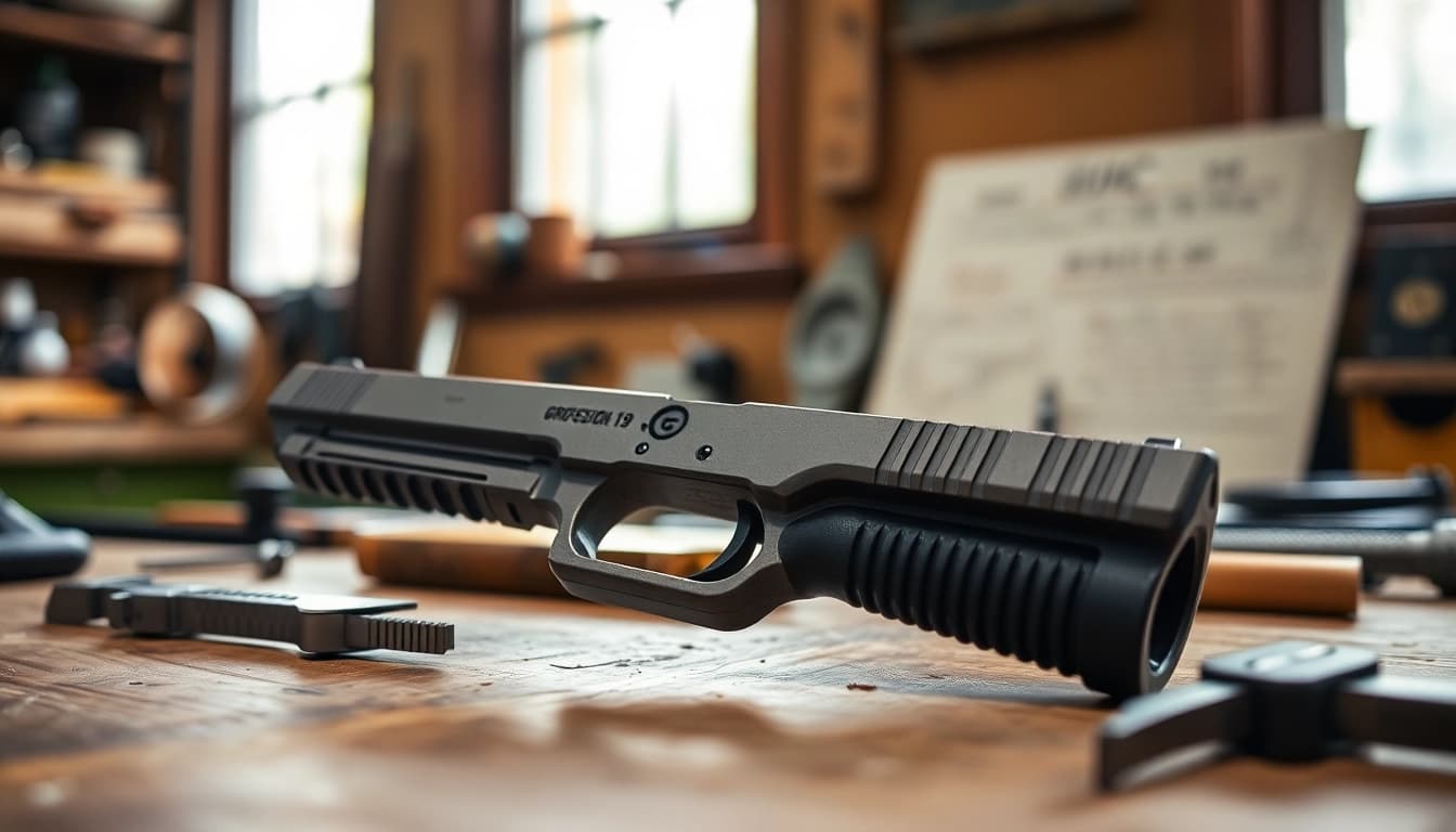 Explore the details of the Glock 19 Gen 3 slide to buy glock 19 gen 3 slide online.