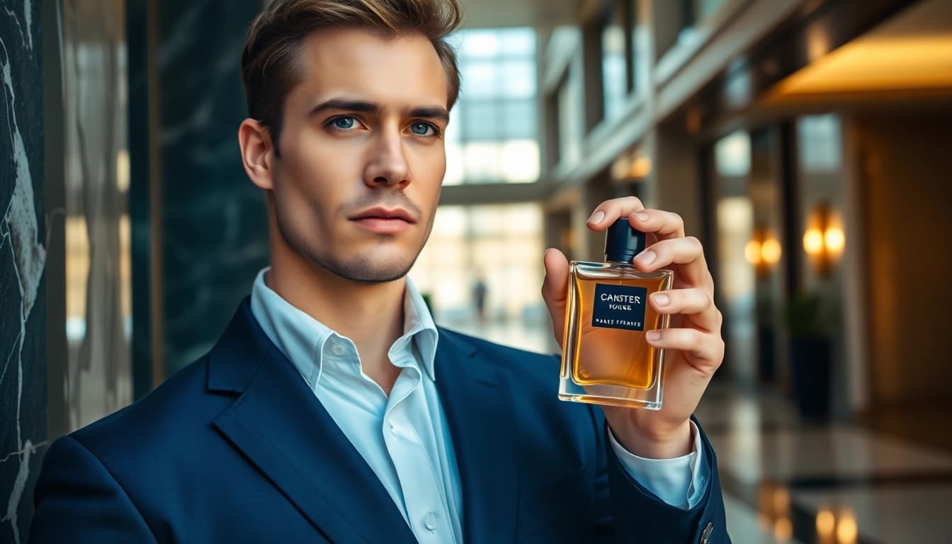Discover unique scents with this Sauvage alternative fragrance in a luxurious urban setting.