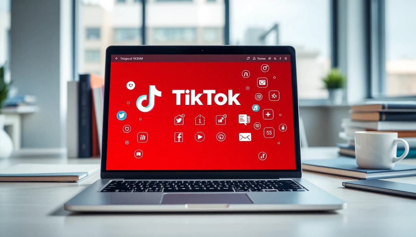 Engaging TikTok SMM panel interface showcasing dynamic marketing tools and vibrant features.