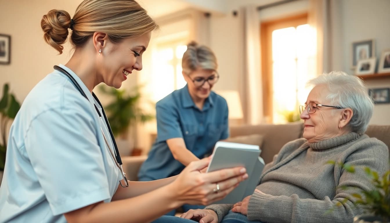 Senior caregivers Austin TX providing compassionate support in a warm, inviting home environment.