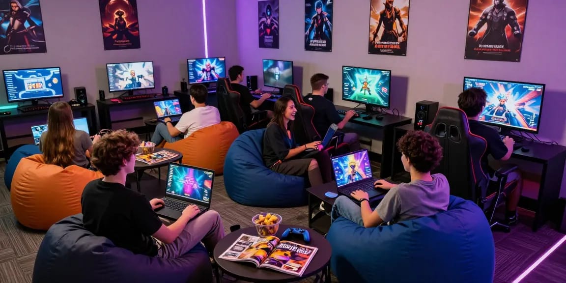 Engaging players enjoying free porn games in a cozy gaming lounge setting, highlighting community and excitement.