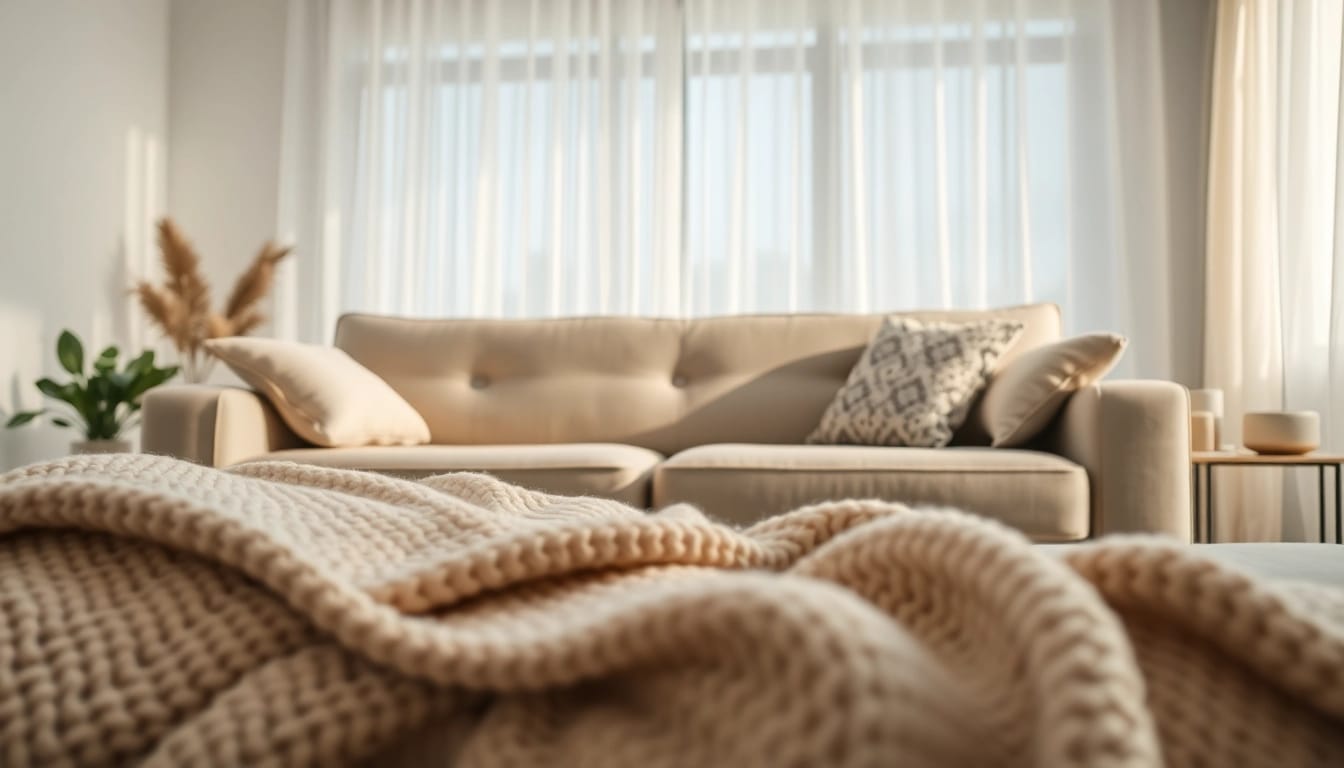 Relaxing sofa beds with modern design in a cozy living room setting