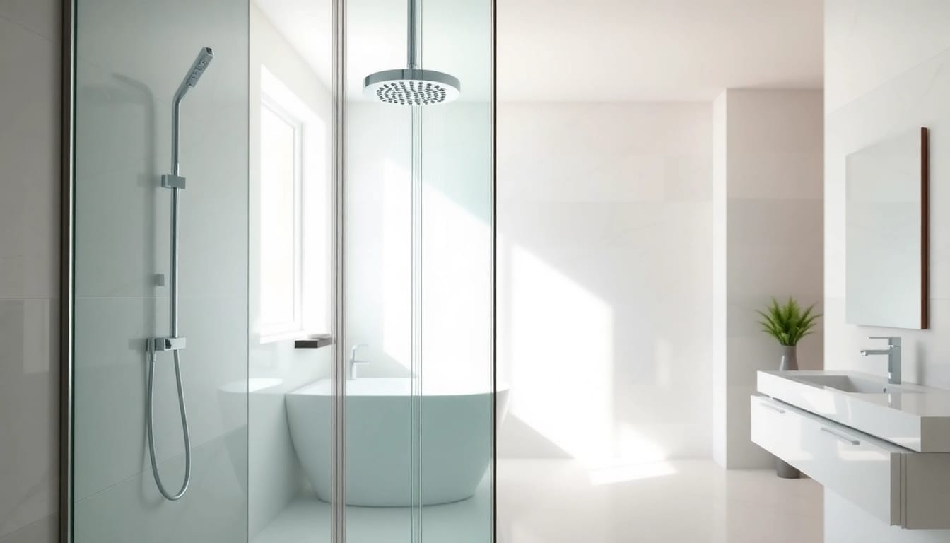Erleben Sie die sonni Duschkabine 80x80 mit elegantem Design und natürlicher Beleuchtung.