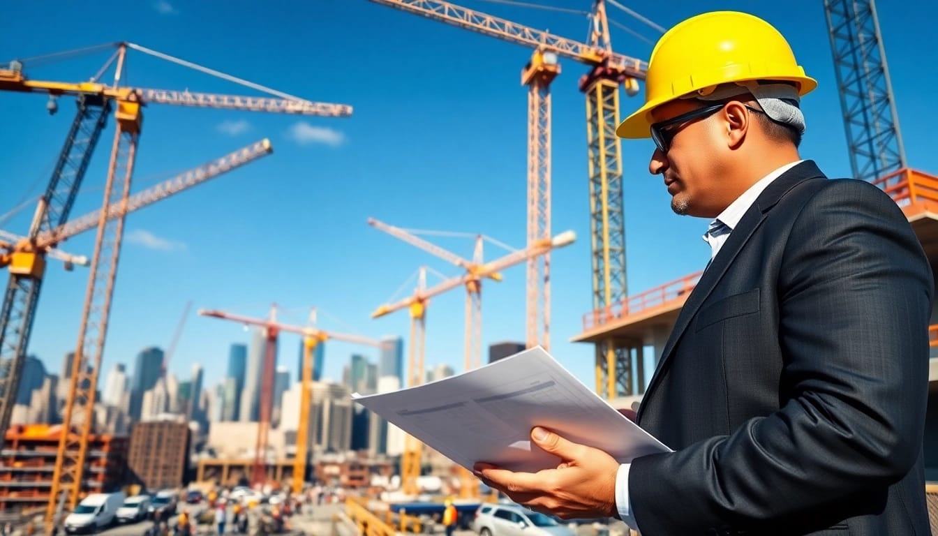 Manhattan Construction Manager supervising an active worksite in the heart of the city.