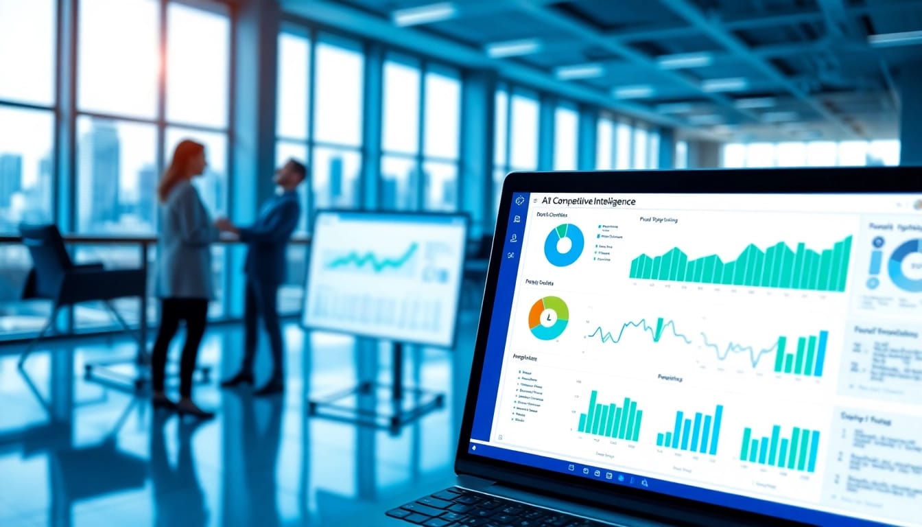 Utilizing AI for competitive intelligence through collaborative analytics in a professional setting.