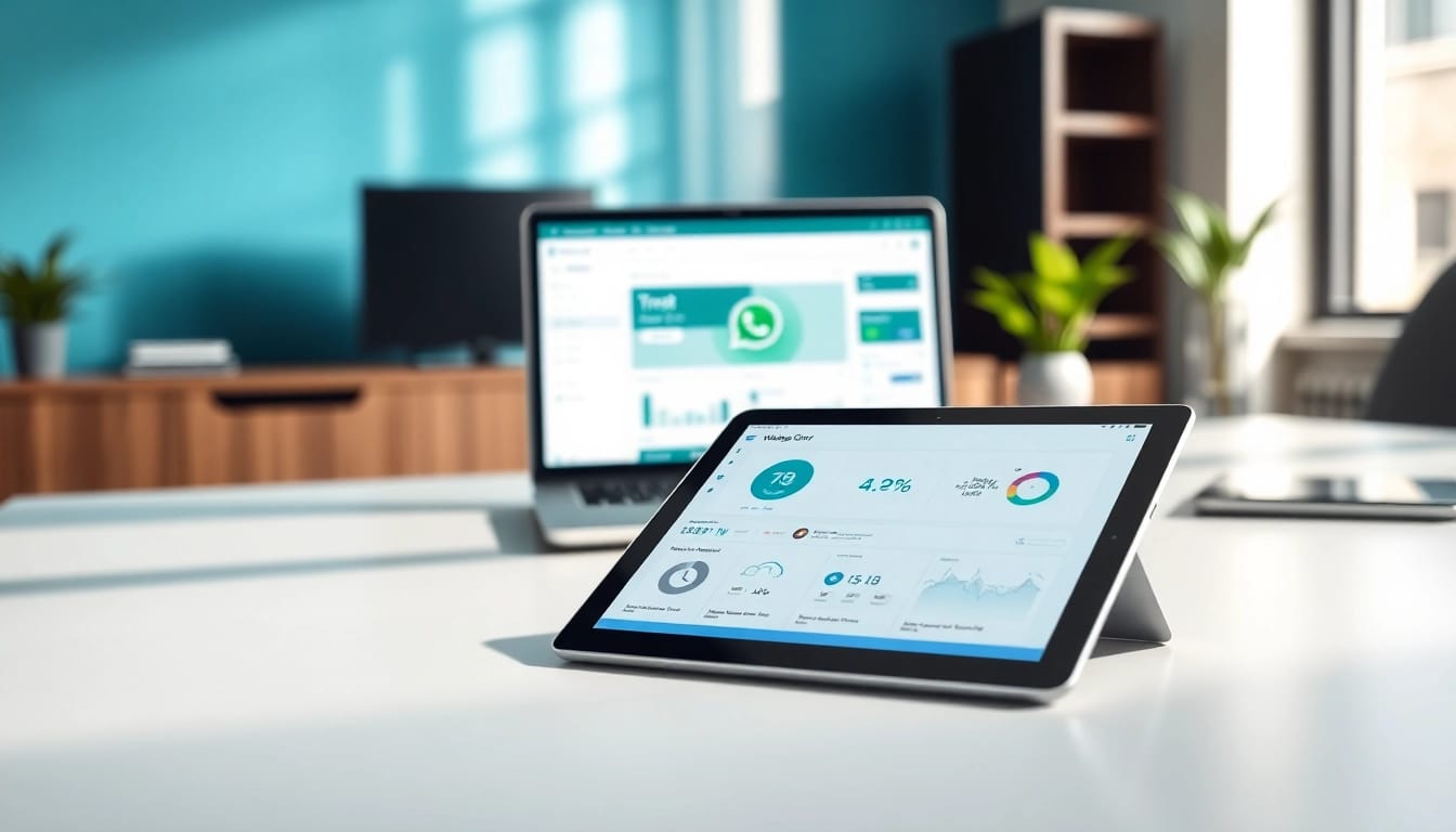 Enhance your business strategy with WhatsApp Smart CRM showcased in a professional setting.