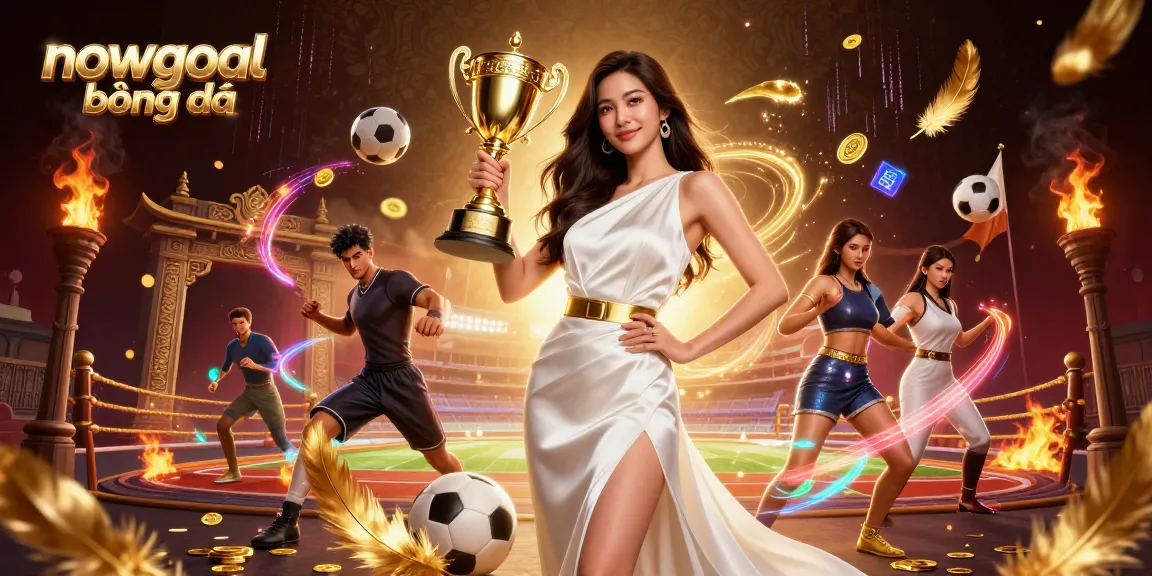 Engage with nowgoal bóng đá, capturing the excitement of sports betting through a trophy-winning scene