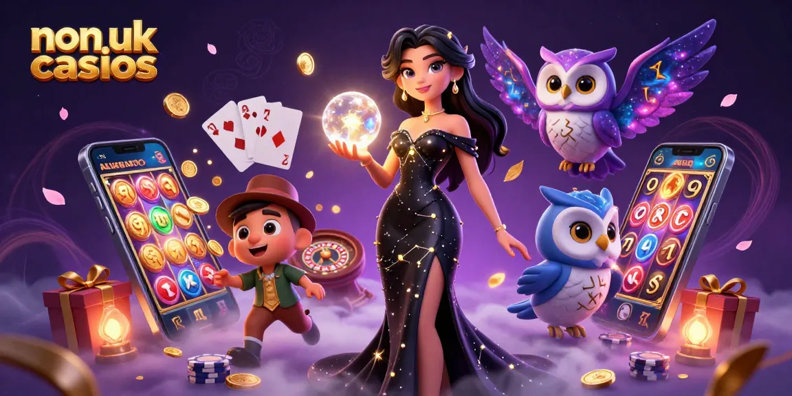 Experience the excitement of non uk casinos with dynamic slot games and mystical elements in a 3D scene.