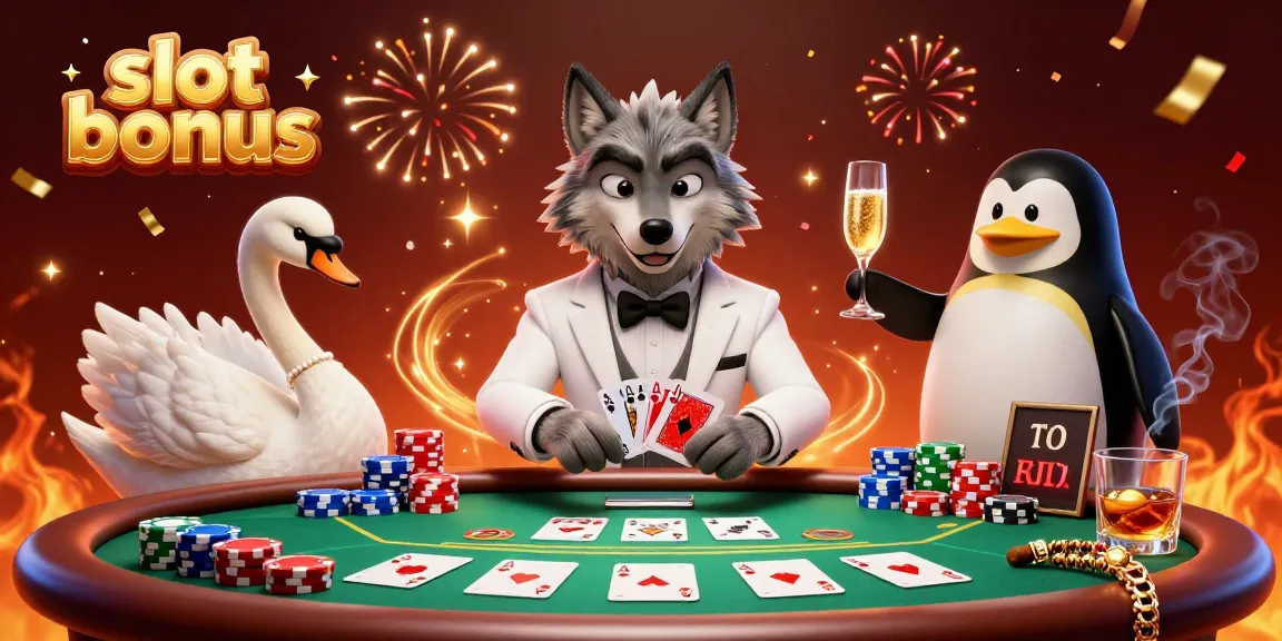 Celebrate with a slot bonus from a debonair wolf and elegant swan at the baccarat table.