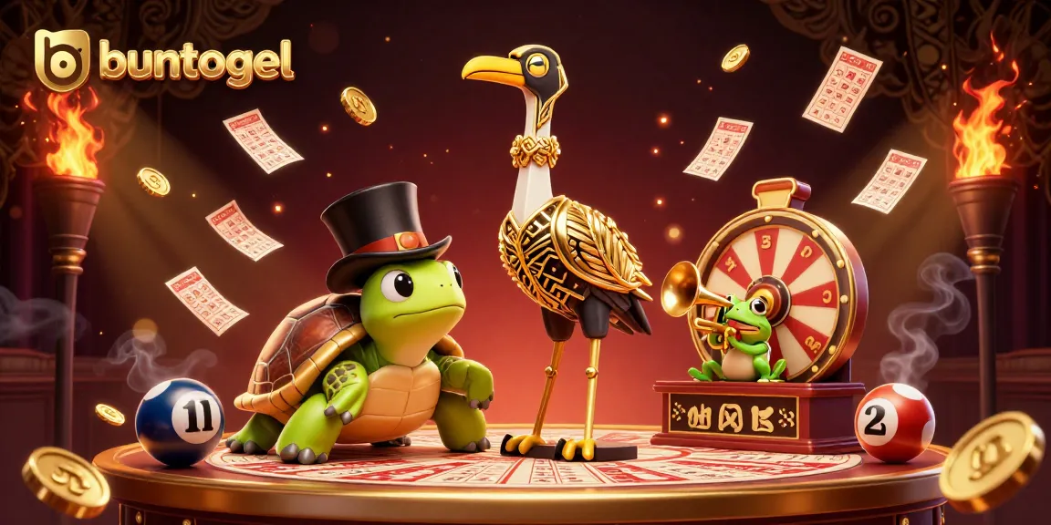 Engage with the exciting world of Buntogel lottery, featuring vibrant characters and dynamic game elements.