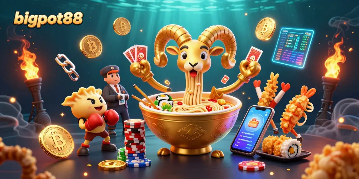 Experience the thrill of bigpot88 as cartoon characters deal cards and stack chips in a vivid casino scene.