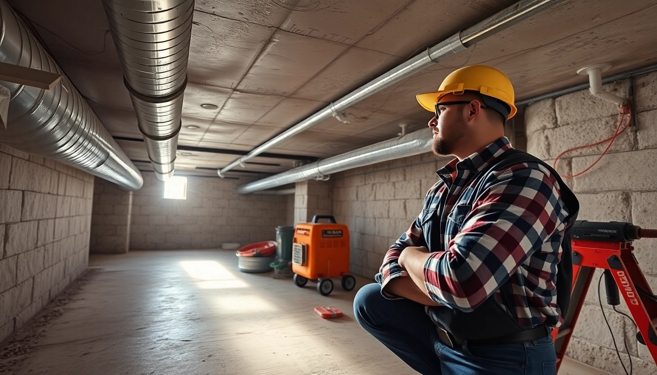 Crawl Space Restoration assessment in a well-lit, organized area showcasing professional tools and clean insulation.