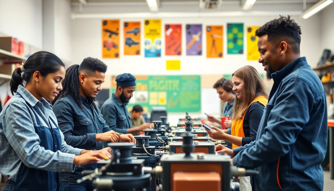 Trade School In Tennessee students actively participating in a practical learning environment.