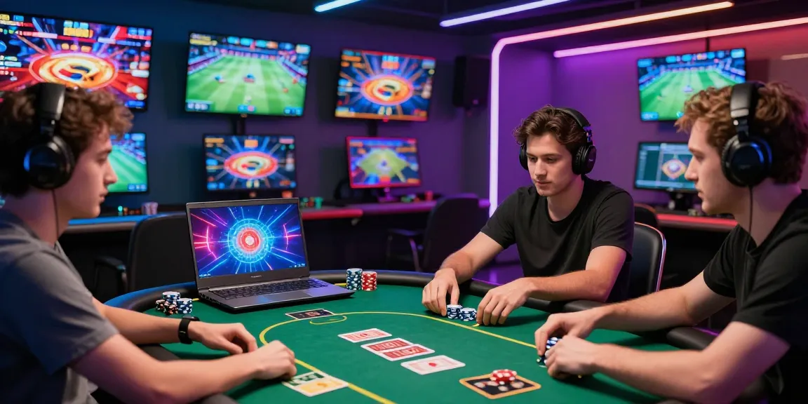 Online poker player immersed in gaming experience, 閱讀更多 about engaging online casinos.