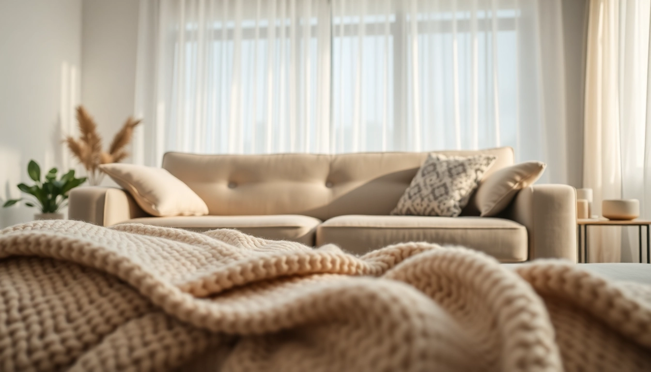 Relaxing sofa beds with modern design in a cozy living room setting