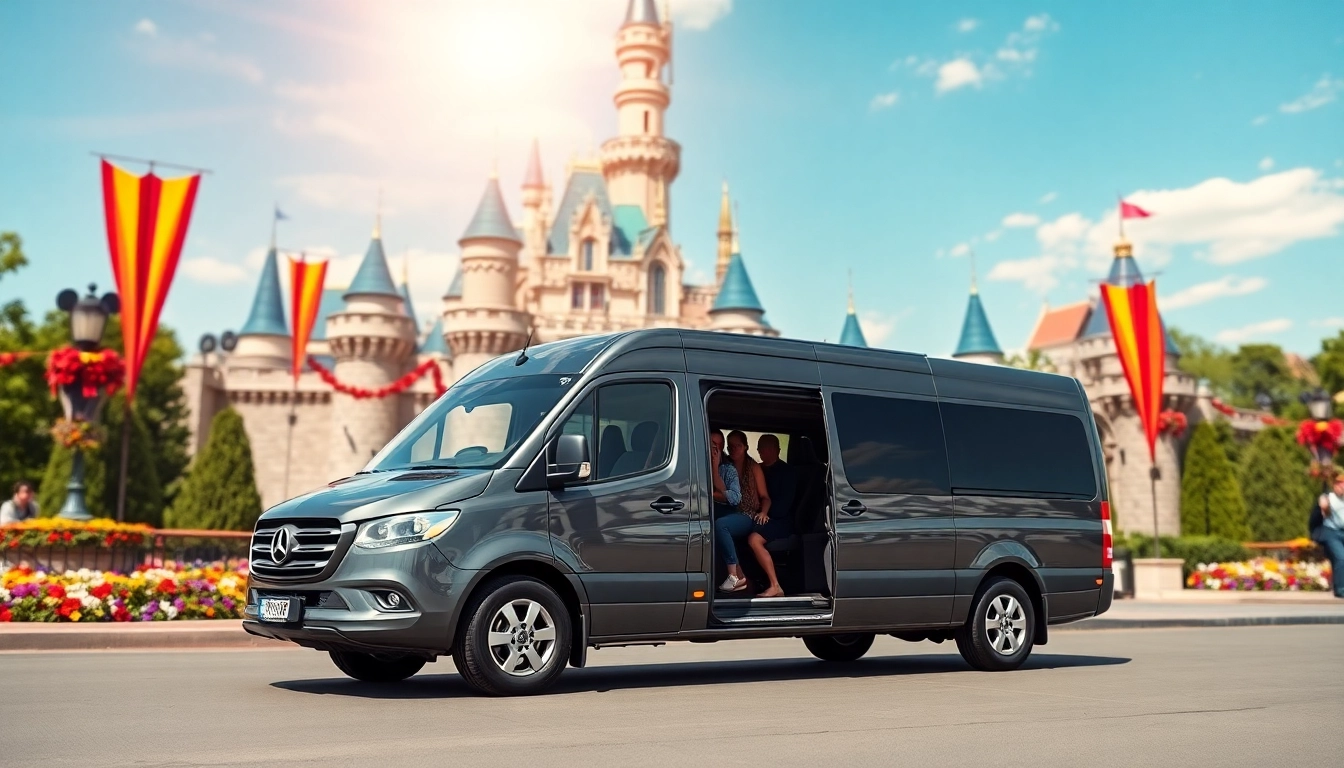 Experience Disneyland Paris airport transfer services with a professional vehicle and magical surroundings.