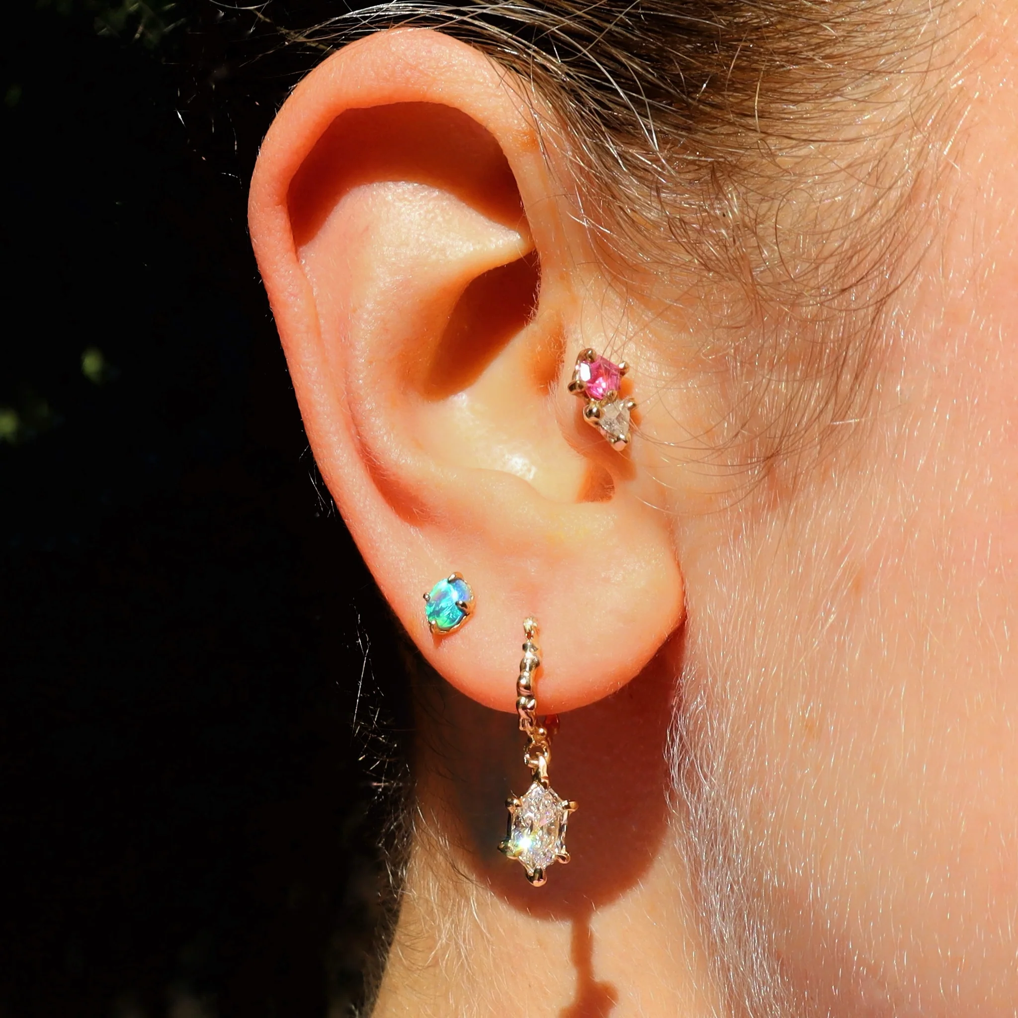 Premium Diamond Bubble Hoops | London Diamond Online