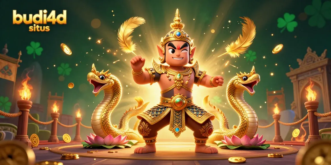 Budi4D situs offers a vibrant 3D representation of slot gaming excitement with temple guardians, gold coins, and dynamic gaming elements.