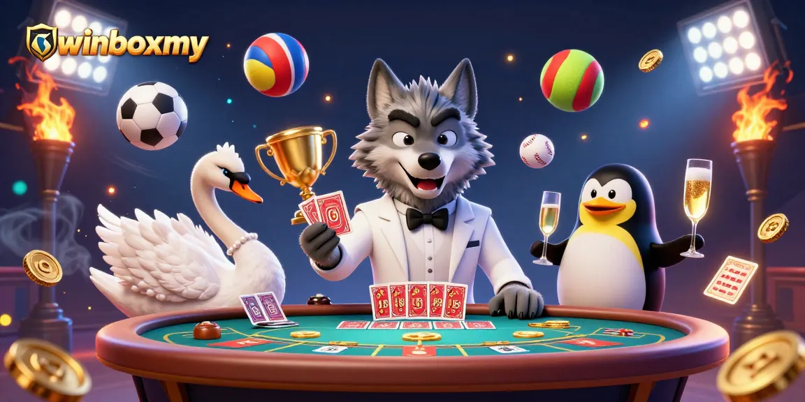 Play popular games at winboxmy with vibrant characters and dynamic betting elements in one exciting scene.