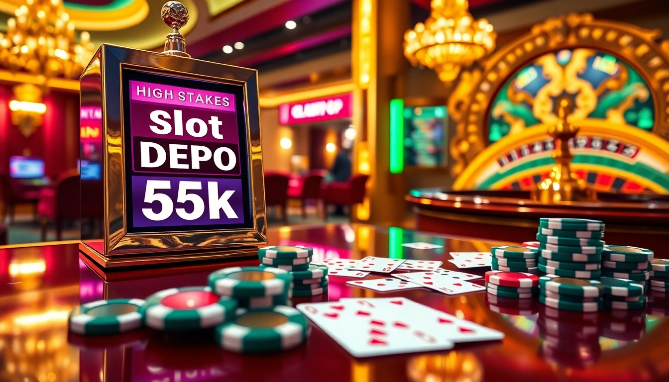 Rasakan sensasi permainan Slot Depo 5k di kasino mewah dengan warna-warni yang hidup.