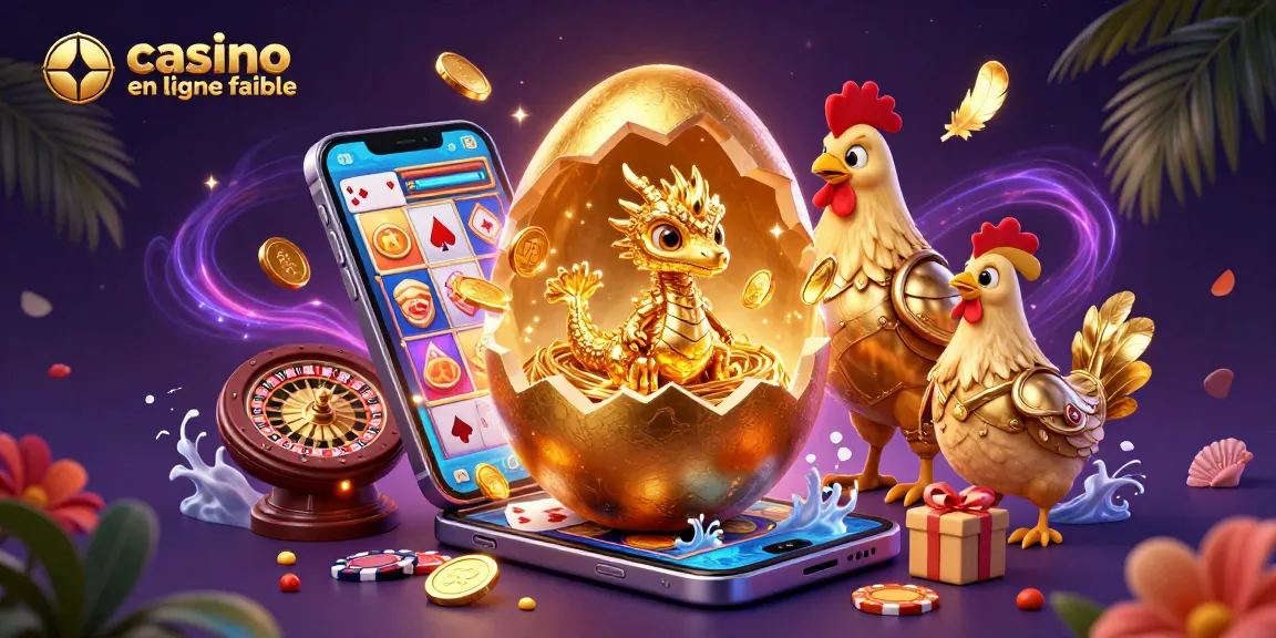 Visualisez un dragon doré sur un tas de jetons, représentant un casino en ligne fiable et amusant.