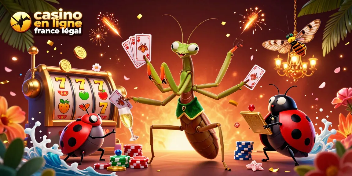 Casino en ligne france légal avec un caméléon de jeu offrant des gains rapides sous une ambiance festive.