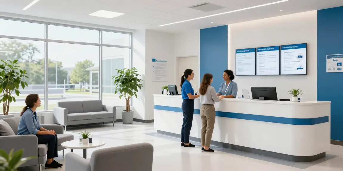 Health insurance for truck drivers: Trustworthy healthcare services and patient care in a modern clinic environment.
