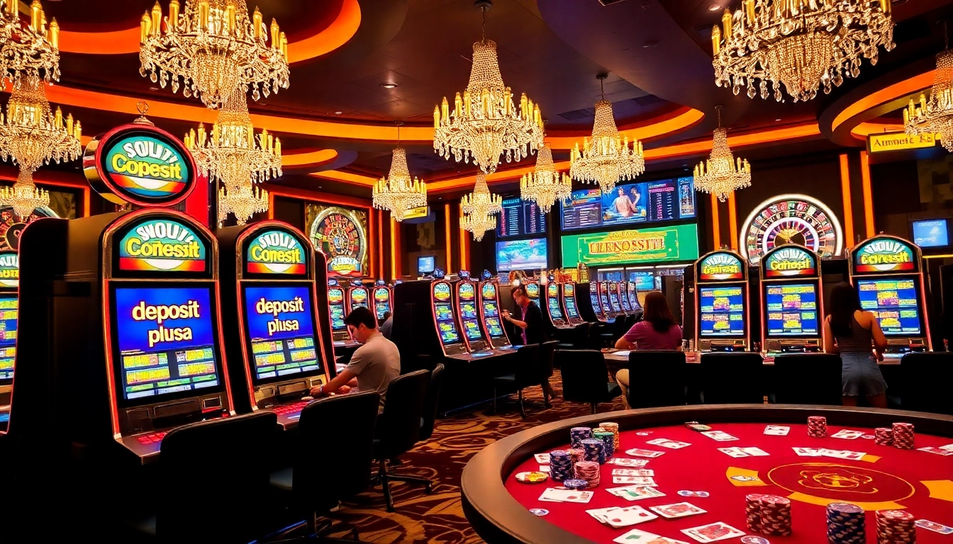 Experience the thrill of slot deposit pulsa in an exciting casino environment.