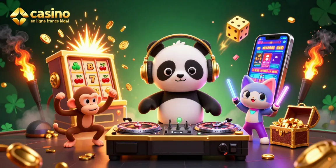 Jouez au casino en ligne France légal avec des personnages animés et des éléments de jeux dynamiques.