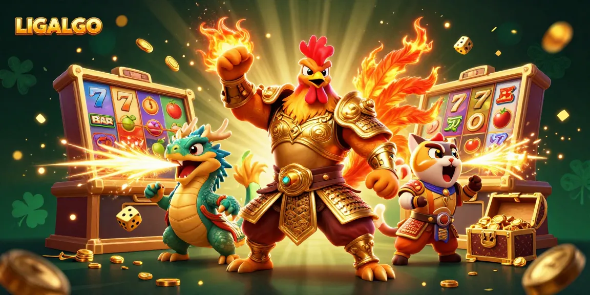 Experience LIGALGO's dynamic gaming scene with exciting slots, featuring thrilling characters and vibrant action.