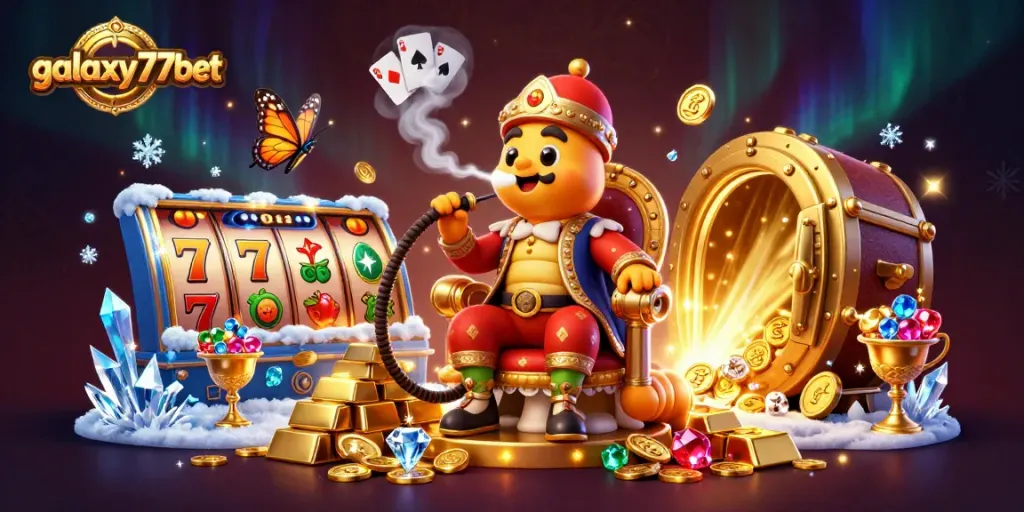 Experience thrilling gameplay at galaxy77bet with vibrant slot reels and lavish treasures.