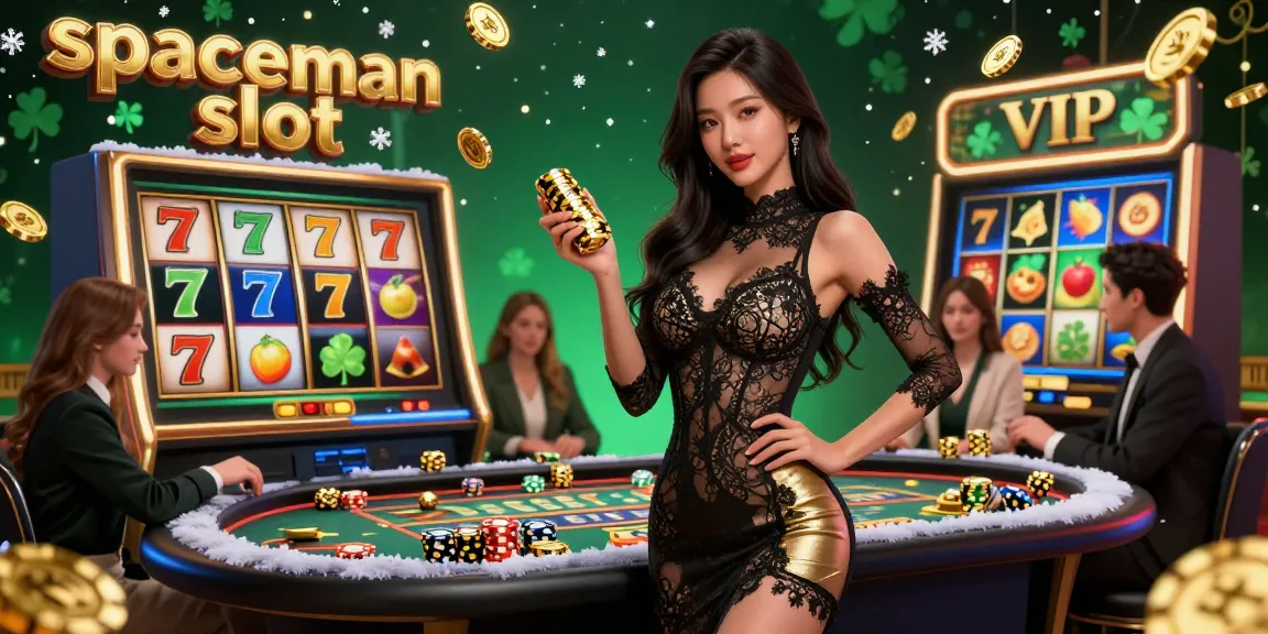 Experience thrilling gameplay with spaceman slot at an exciting casino scene filled with vibrant energy and elements.