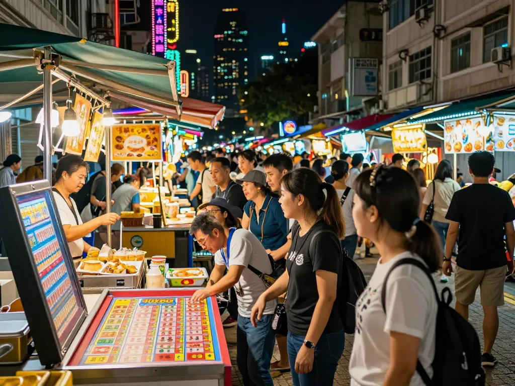 Pengalaman Toto Macau dengan suasana pasar jalanan yang hidup, menampilkan permainan lokal dan suasana yang meriah