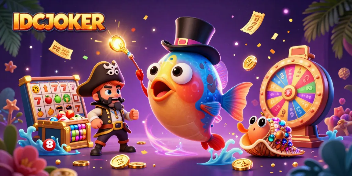 IDCJOKER entices players with thrilling slot action in a vibrant underwater casino scene.