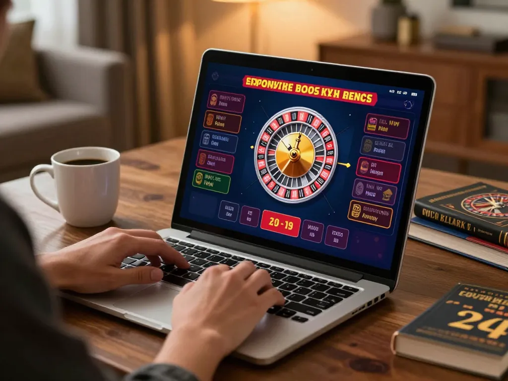 Engaged player navigating sc88 live roulette interface from stylish home setup.