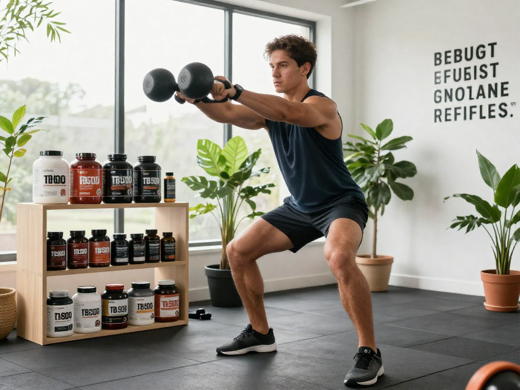 Maximizing TB 500 benefits through a dynamic fitness session in a modern gym environment.