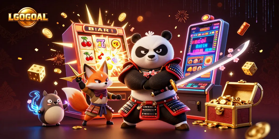Experience the excitement of LGOGOAL with a colorful scene showcasing a jackpot explosion amidst captivating characters.