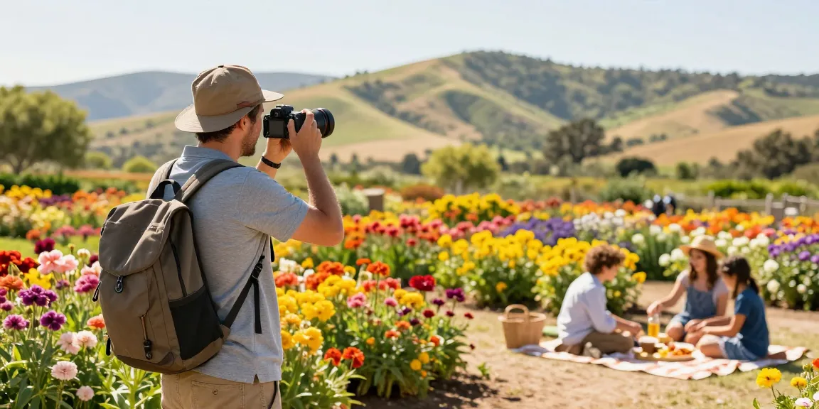 Experience the vibrant Capay Valley Garden Tour through NAGA2000 with beautiful blooming flowers.
