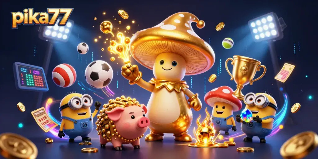 Experience thrilling gameplay at pika77 with our captivating golden wizard and treasure-hunting pig!