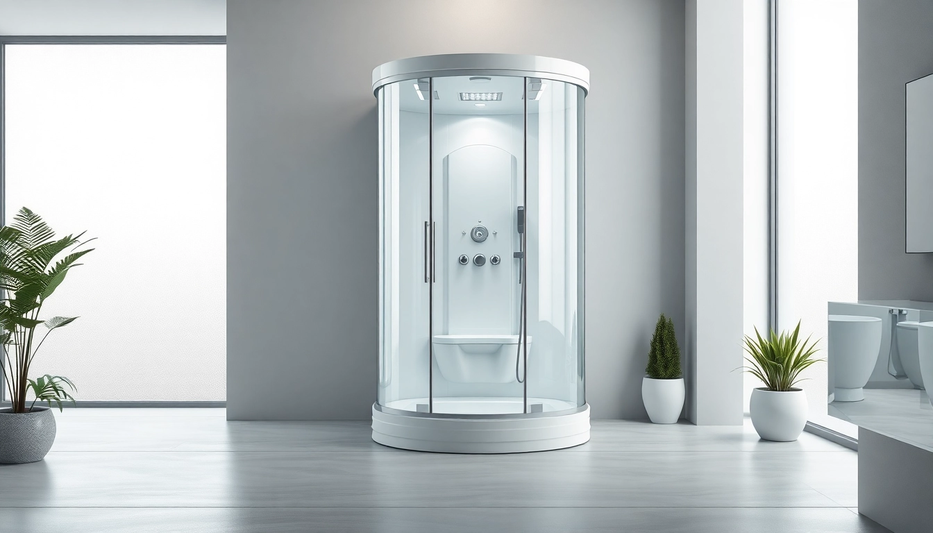 Explore the sleek sirhona shower cabin in a modern bathroom setting.