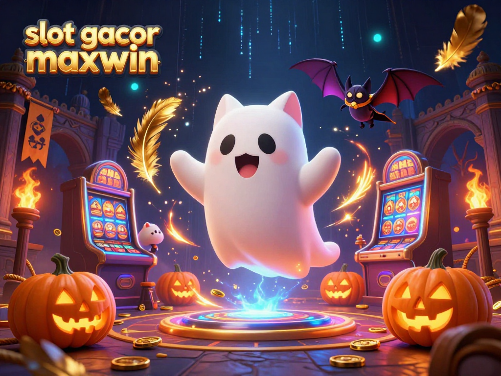 Visualisasi menakjubkan tentang slot gacor maxwin dengan karakter unik di kasino yang ramai.