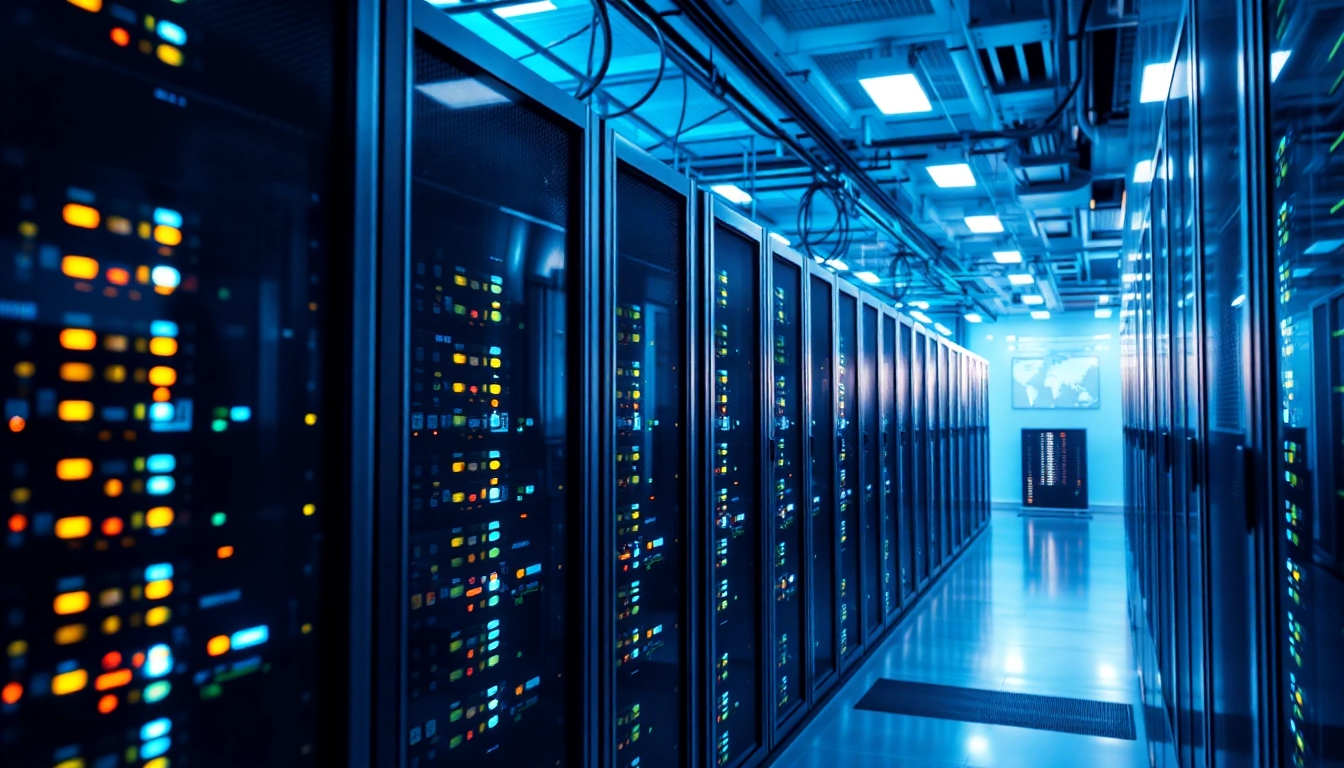 Enhance website speed and security with CDN with DDoS Protection in a high-tech server context.